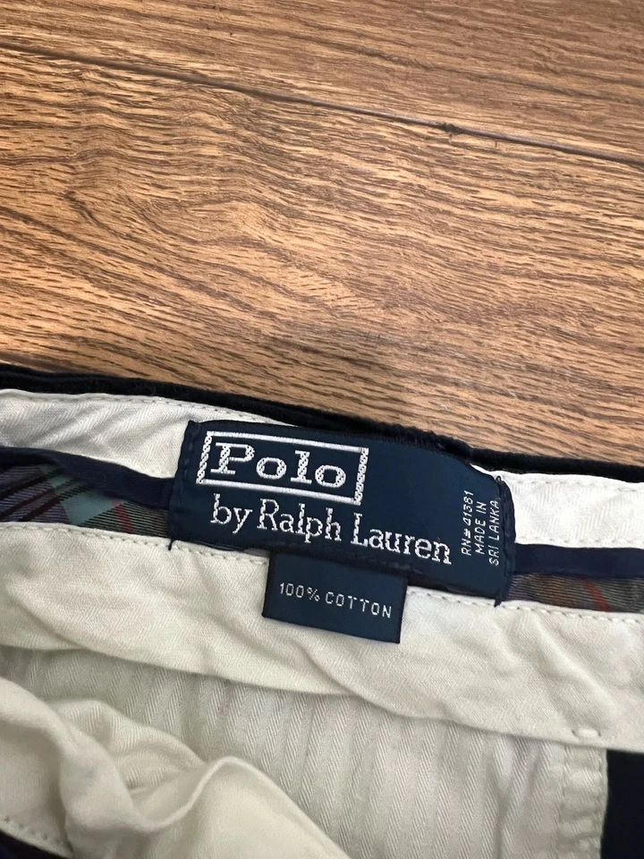 Pantalones chinos vaqueros vintage de terciopelo azul Polo Ralph Lauren para hombre talla 36x34 Foto 4 de 4
