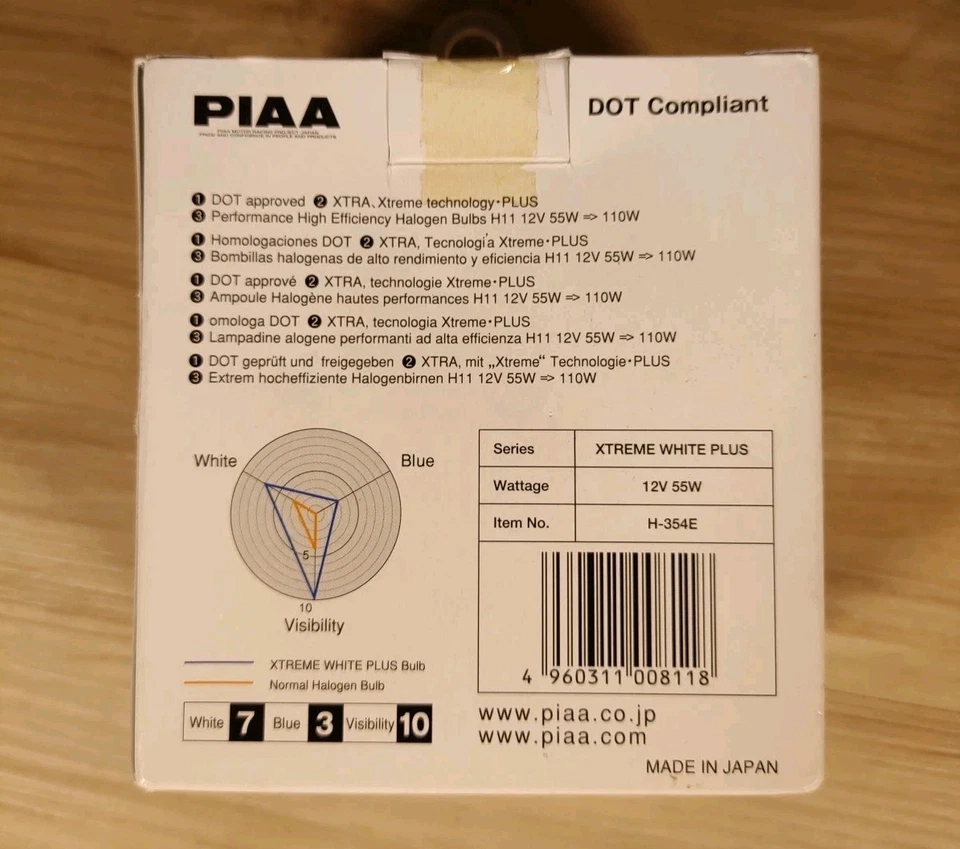 PIAA H11 Xtreme White Plus 4000k Replacement Bulb 15211 - Image 2 of 4