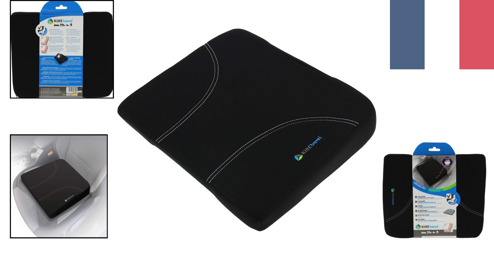 Coussin d'assise contre le mal de dos en voiture et fauteuil ergonomique