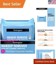 Unscented Makeup Remover Wipes - 2 x 25ct for Quick and Effective Makeup Removal