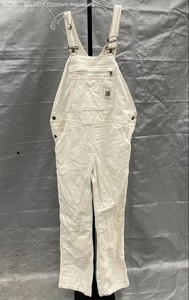 Carhartt Women's Rugged Flex Loose Fit Bib Overalls Natural White Sz M Tall
