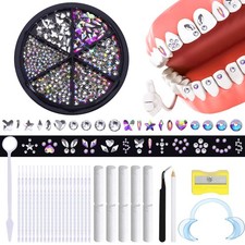 380 Pcs Teeth Gem KitTooth Diamonds Gems Kit for Teeth DIY Crystals Teeth Jewel