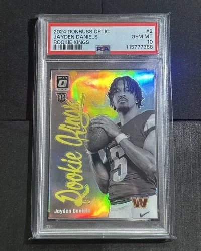 Panini 2024 Donruss Optic Rookie Kings Jayden Daniels #2 PSA 10 Commanders