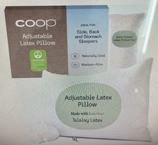 Coop Home Goods Adjustable Latex Pillow Queen, with Talalay Cream