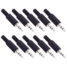 Fancasee 10-Pack 3.5mm 1/8" Replacement Repair Jack TRS Stereo Male Plug... 