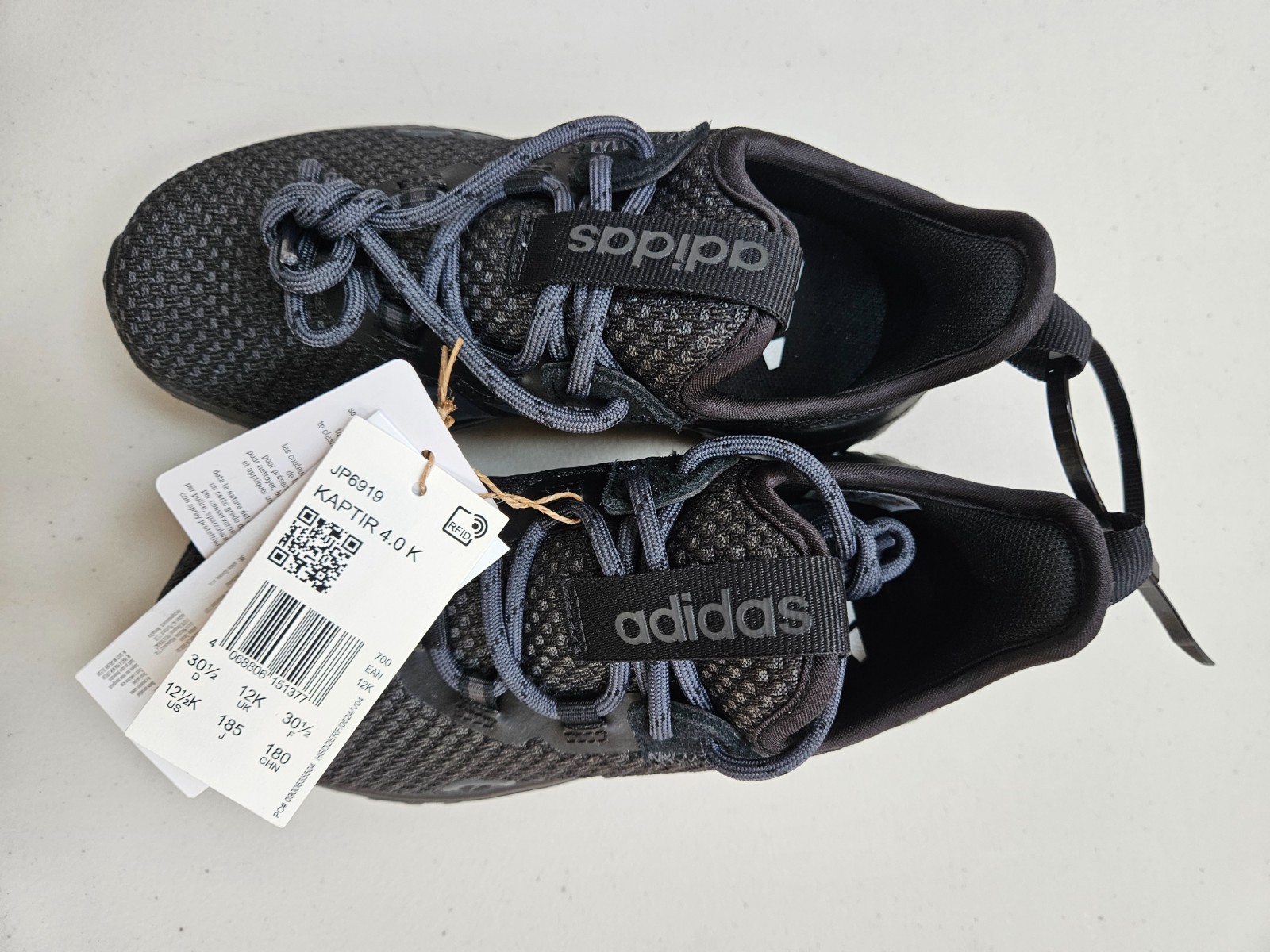 Adidas Kids Kaptir 4.0 K Trainers Black UK 12 – Cloudfoam – Ex Display image 3