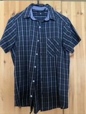 Schwarz-Grau Kurzarmhemd, Größe M, Identic