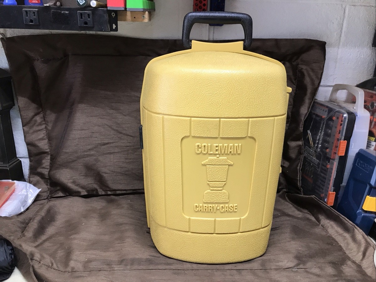 Vintage 3-77 Coleman 200A Lantern in Yellow Gold 3-79 Coleman Case