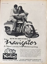 Norton Navigator 1960 Vintage Motorcycle Advert