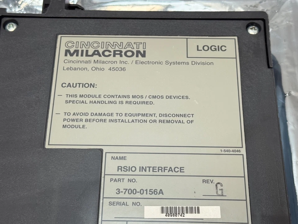 Cincinnati-Milacron 3-700-0156A RSIO Interface REV G 37000156A - Image 3 of 4