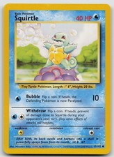 Pokemon Card Squirtle Common Base Set 063/102