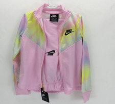 Nike 2 pc. Set Pink Multi Jogging Pant and Jacket Girls Sz. 5 4-5 yrs. NEW NWT
