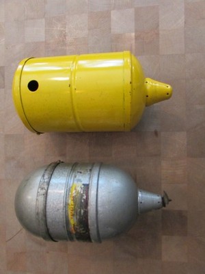 Vintage OVERHEAD CANNISTER Auto Safety Spray Fire Control System 2 PCS.  EMPTY
