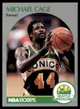 1990-91 Hoops Michael Cage Seattle SuperSonics #275