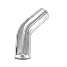 45 Degree Aluminum Alloy Tube Intercooler Pipe Air Intake Tube Silver Tone
