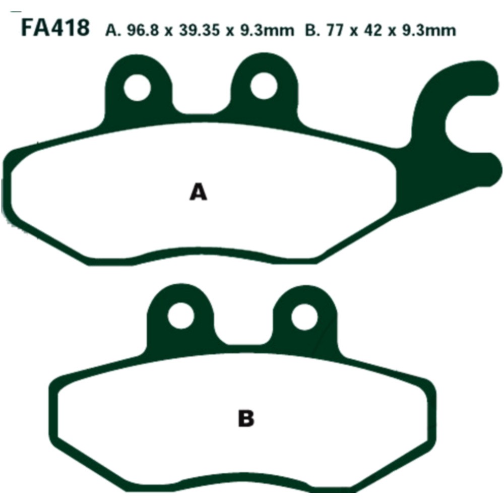 Ebc BremsbeläGe FüR Scooter - ZuverläSsige Bremskraft Und Langlebigkeit Hinten M-image