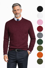 Socal Look Men's Sweater Crew Neck Long Sleeve Acrylic Pullover