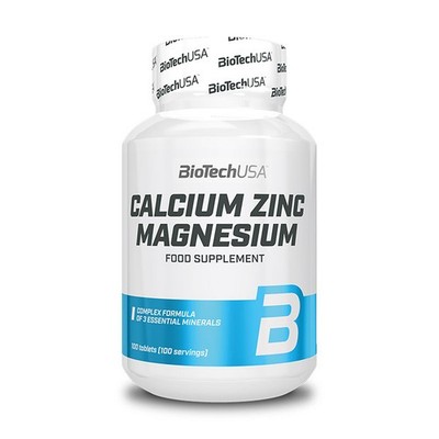 (66,61 EUR/kg) Biotech USA Calcium Zinc Magnesium 100 Tabletten NEU OVP