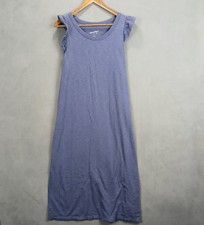 Universal Thread Ruffle Tank Midi Dress Womens Large Blue Cotton Round Neck