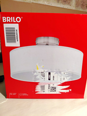 Brilo Deckenleuchte/Deckenlampe rund weiß, E27 Fassung,max. 40 W Fernbedienung