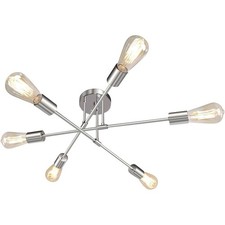 Sputnik Ceiling Light Chrome Metal 6 Light Semi Flush E27 Modern JHLBYL
