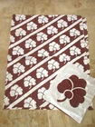 VINTAGE 70s 80s Brown Flower 2 Seater Sheet + Pillowcase 2.90 x 2.34m