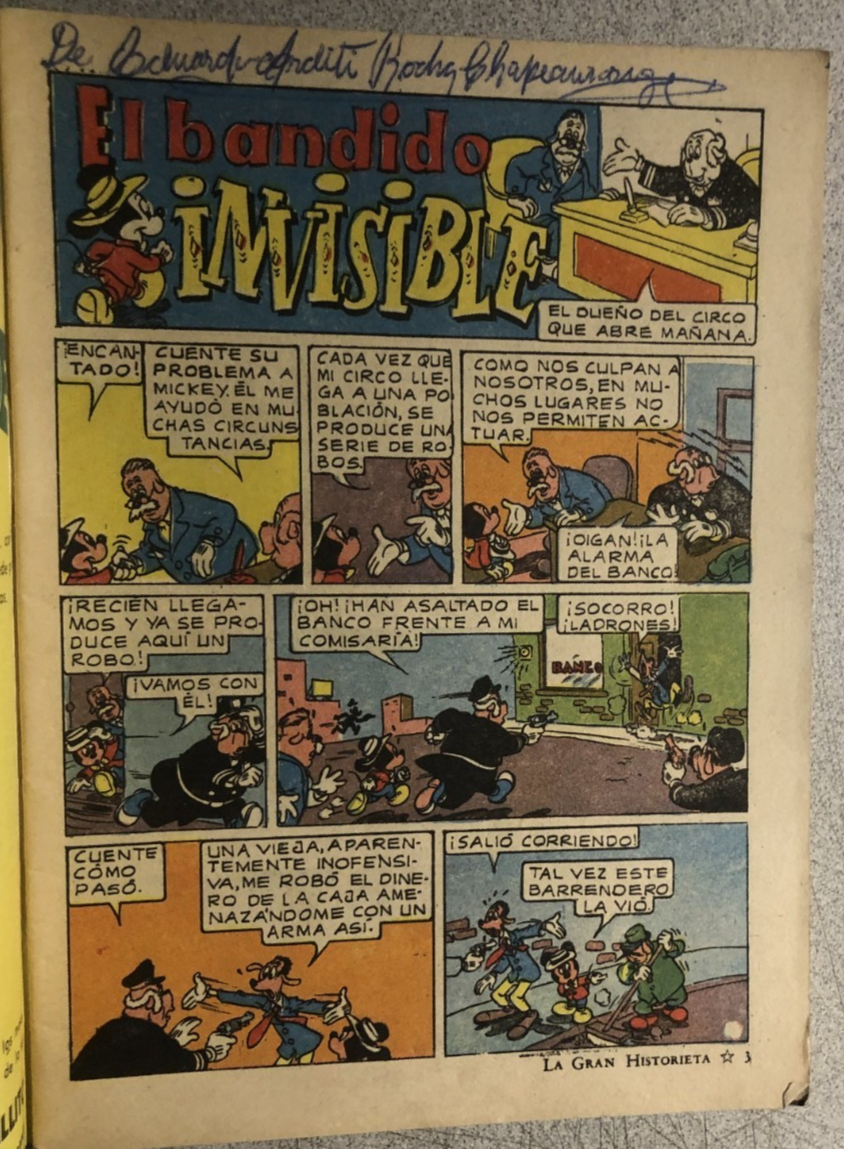 MICKEY MOUSE & GOOFY (1953 Argentina) Spanish language color comic