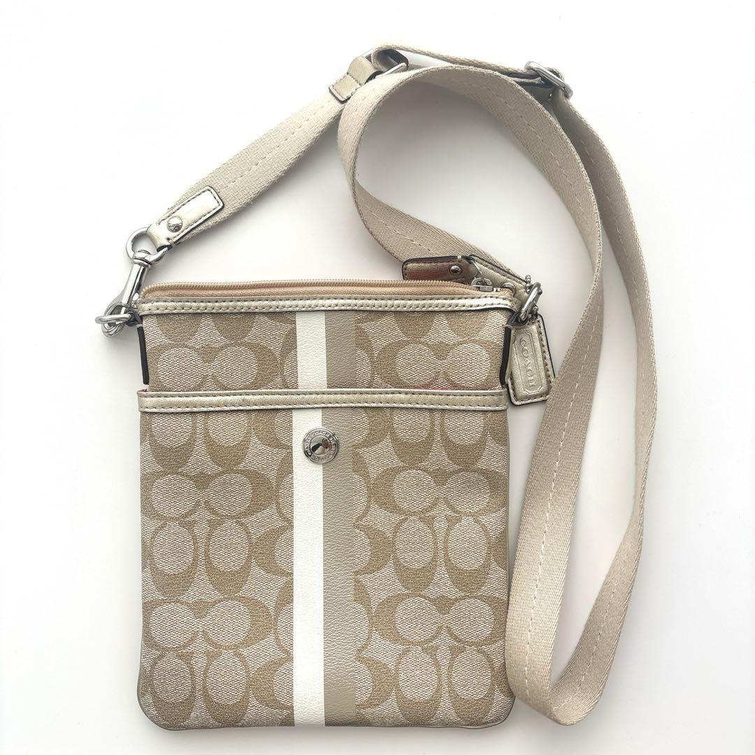 Coach Signature Shoulder Bag with Mobile Pocket  