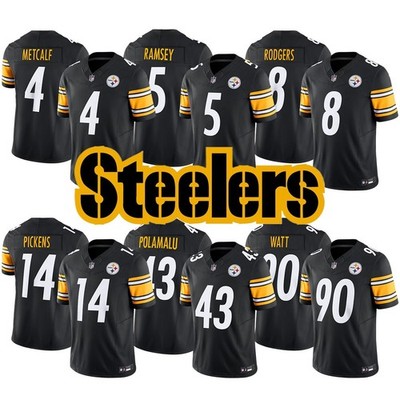 NWT Men's Steelers Black Game Jerseyn  Stitched Jersey