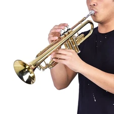 Professional Brass Trumpet Instrument Set with Accessories for Beginners