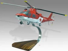 AgustaWestland Agusta A109 REGA Desk Wood Helicopter New Model Large Scale 1/32