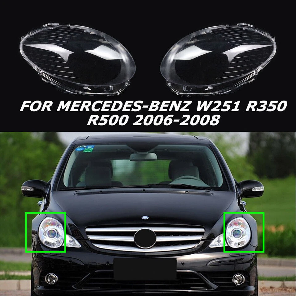 Cubierta de carcasa de lente de faro para Mercedes Benz W251 R350 R500 2006-2008 Foto 2 de 4