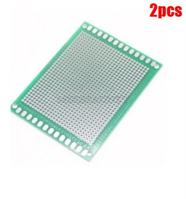 2Pcs Prototype Pcb Double Side Protoboard Circuit Universal Board 6CMX8CM New iv