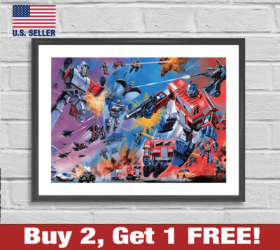 Transformers G1 Japanese 1985 Catalog Poster 18'' x 24'' Print 80s Retro Wall Art