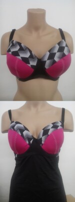 Bikinioberteil Bügel oder Tankini Diaz Bay Sapph pink/schwarz Damen Bademode
