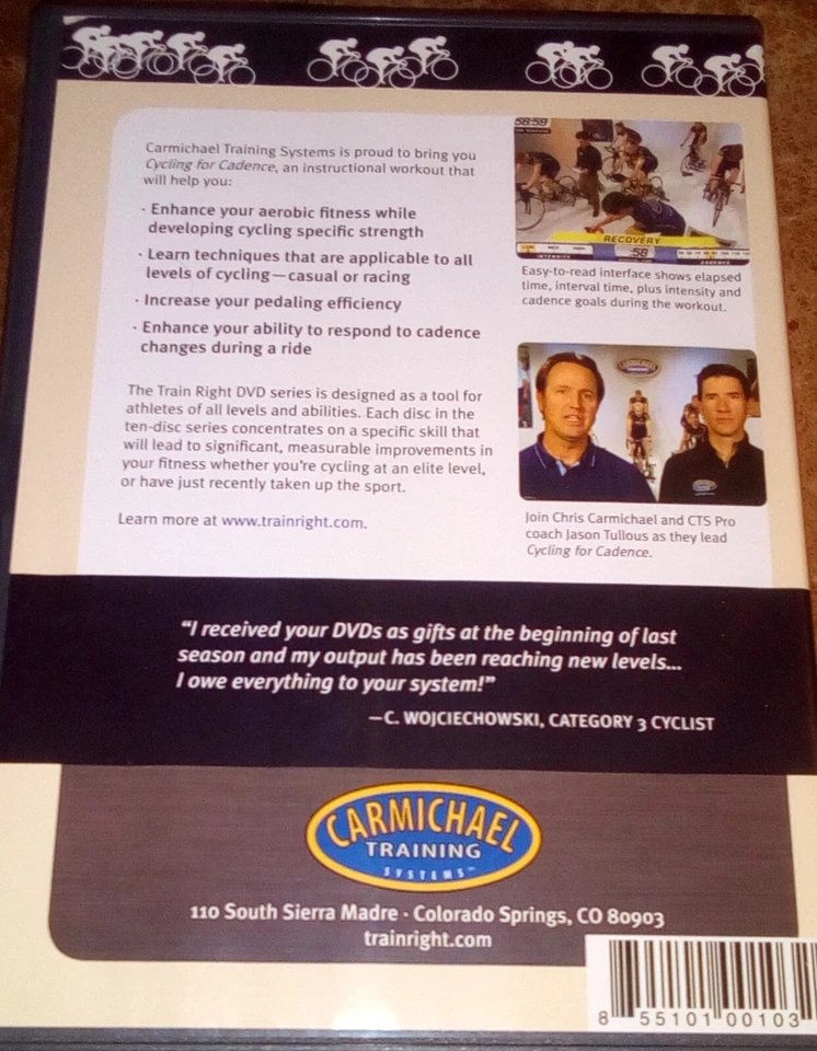Carmichael Training Systems Cycling For Cadence DVD Indoor Cycle Training UK - Image 2 of 3
