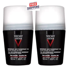 2 PACK Vichy Homme 72HR Anti-Perspirant Deodorant Extrême Control 50ml