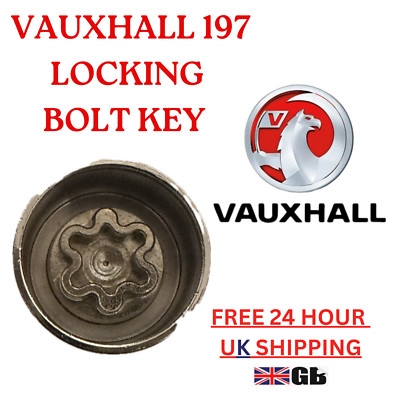 VAUXHALL 197 VERRIEGELUNGSRADMUTTERBOLZEN HAUPTSCHLÜSSELENTFERNER - 24H VERSAND NEU