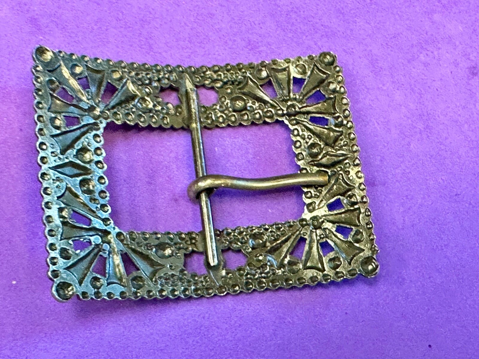 Antique Silver Color Rectangular See Through Orna… - image 13
