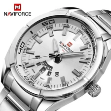 NAVIFORCE Men Watches Top Brand Full Steel Wristwatch Business Male Date Watch