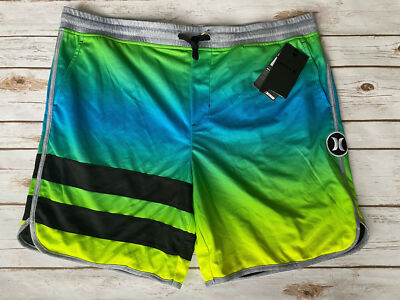 HURLEY BLOCK PARTY DESTROY OMBRE SHORTS NIKE DRI FIT MENS 2XL NEW