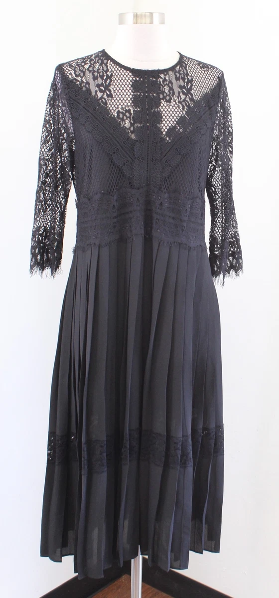 black dress with long sleeve Black Draped Knot Long Sleeve Maxi Dress Black / 2 main image 1