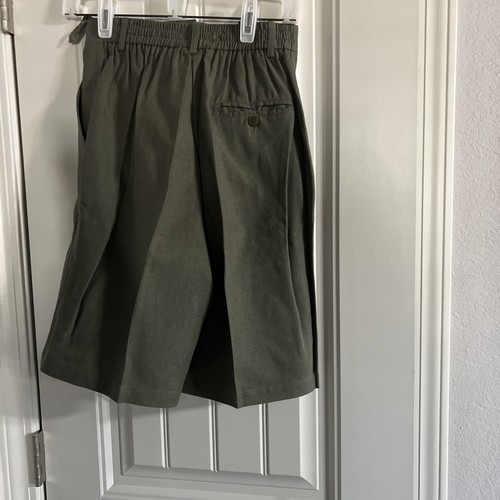 5 Pc EUC Georgiou Classic Vintage 100% Silk Olive Green Collarless Suit Size 8/S - Picture 20 of 21