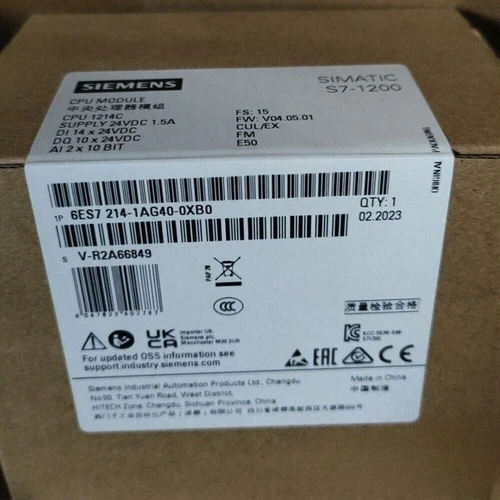 Siemens S7‑1200 CPU 1214C 6ES7214‑1AG40‑0XB0