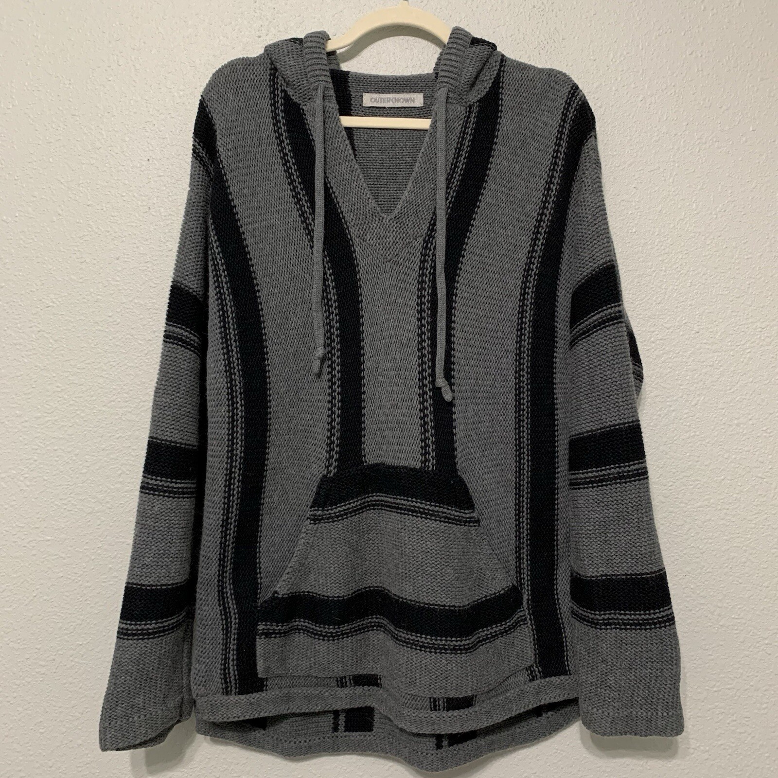 Outerknown Pacifica Pullover Hoodie Small Grey Bl… - image 1