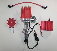 Ford Fe 352-360-390-427-428 Red Small Cap Hei Distributor 50k Volt Red Coil