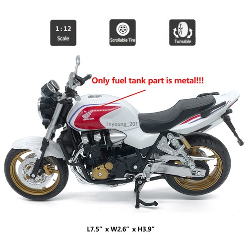 1:12 2018 Honda CB1300SF Motorcycle Model Diecast Motorcycle Toy Vehicle White - Picture 2 of 8