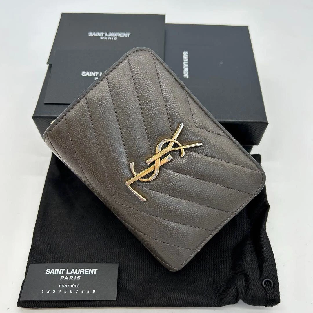 Saint Laurent Cassandra Leather Bifold Wallet