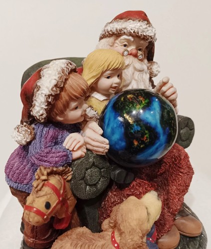 Dept. 56 SANTA the STORY TELLER Children-Dog and GLOBE Around the WORLD N.O.S. - Picture 3 of 13