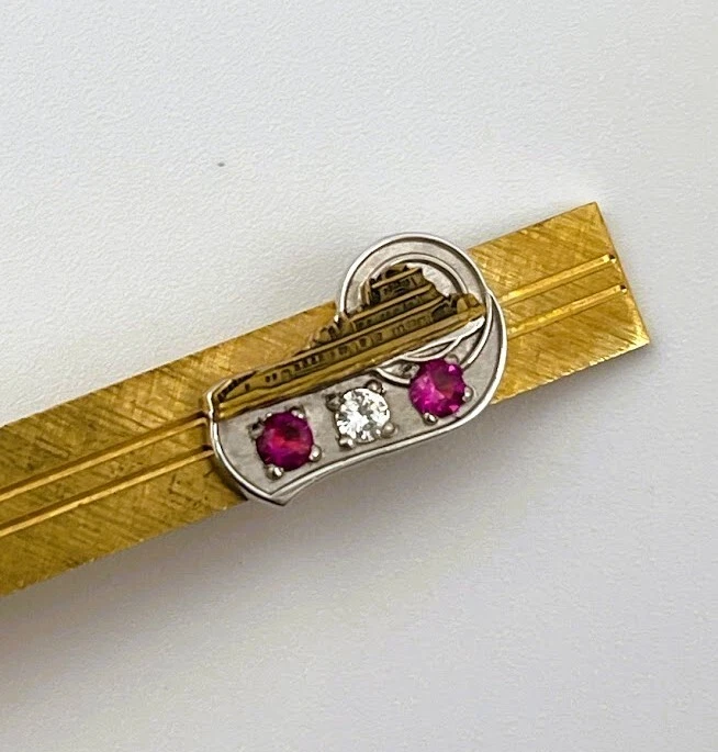 Clip de barra de corbata vintage 1-20 12k GF lleno de oro antiguo crucero marítimo vapor Foto 2 de 4